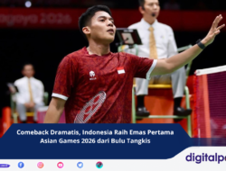 Comeback Dramatis, Indonesia Raih Emas Pertama Asian Games 2026 dari Bulu Tangkis