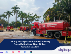 Dukung Penanganan Karhutla di Bontang, Pupuk Kaltim Buka Akses Air bagi Armada Pemadam