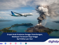 Erupsi Anak Krakatau Ganggu Penerbangan, Maskapai Terancam Rugi hingga Rp19 Miliar per Hari
