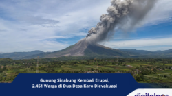 Gunung Sinabung Kembali Erupsi, 2.451 Warga di Dua Desa Karo Dievakuasi