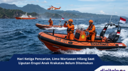 Hari Ketiga Pencarian, Lima Wartawan Hilang Saat Liputan Erupsi Anak Krakatau Belum Ditemukan