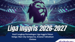 Hasil Lengkap Pertadingan Liga Inggris Pekan Ketiga: Man City Sempurna, Arsenal Taklukkan Chelsea