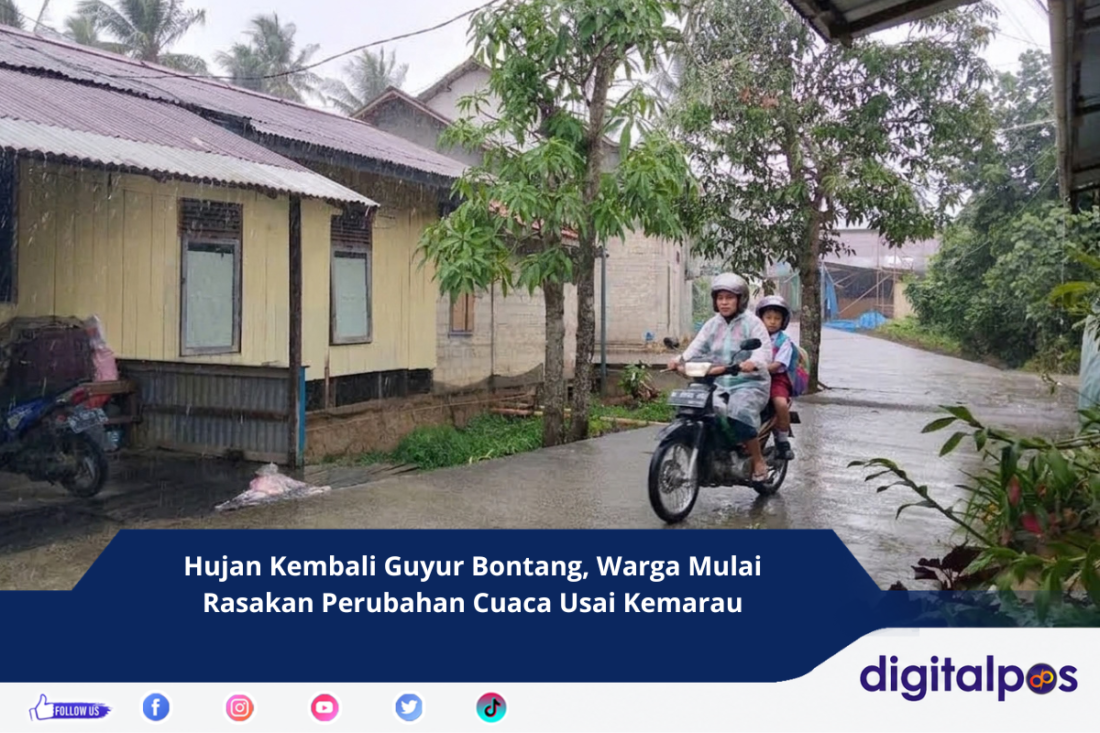Hujan Kembali Guyur Bontang, Warga Mulai Rasakan Perubahan Cuaca Usai Kemarau