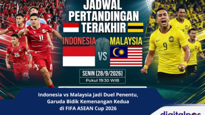 Indonesia vs Malaysia Jadi Duel Penentu, Garuda Bidik Kemenangan Kedua di FIFA ASEAN Cup 2026