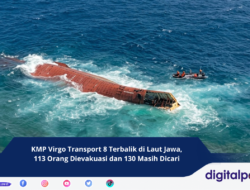 KMP Virgo Transport 8 Terbalik di Laut Jawa, 113 Orang Dievakuasi dan 130 Masih Dicari