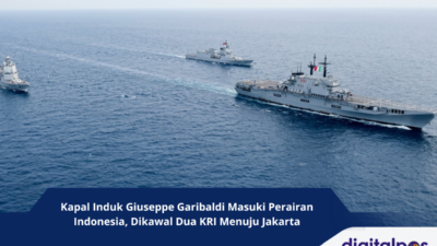 Kapal Induk Giuseppe Garibaldi Masuki Perairan Indonesia, Dikawal Dua KRI Menuju Jakarta
