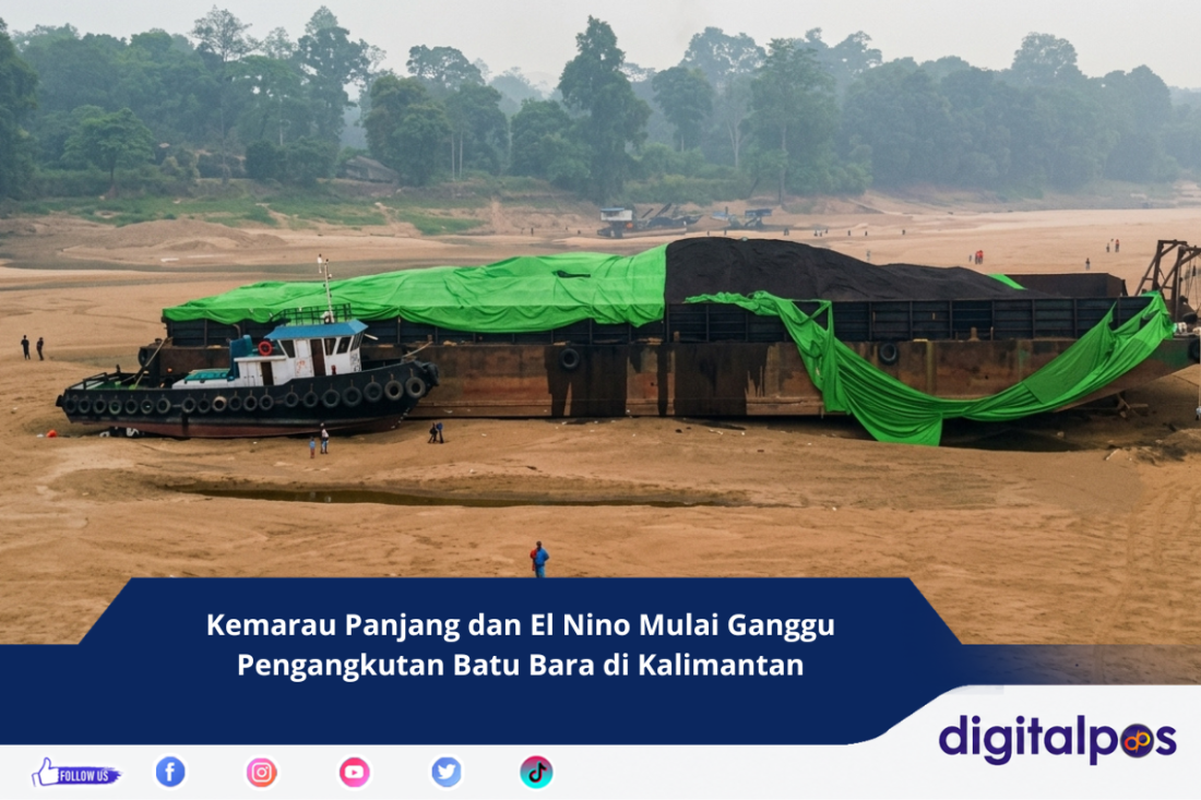 Kemarau Panjang dan El Nino Mulai Ganggu Pengangkutan Batu Bara di Kalimantan