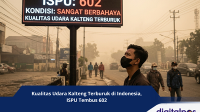 Kualitas Udara Kalteng Terburuk di Indonesia, ISPU Tembus 602