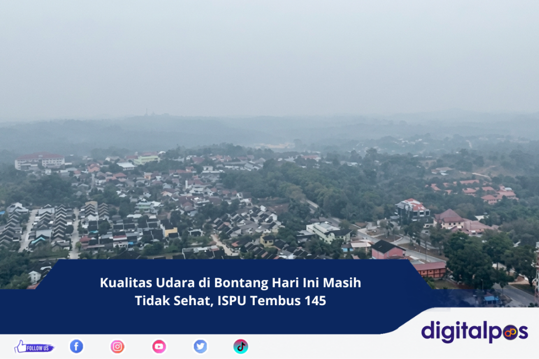 Kualitas Udara di Bontang Hari Ini Masih Tidak Sehat, ISPU Tembus 145
