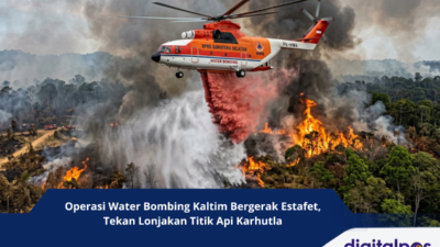 Operasi Water Bombing Kaltim Bergerak Estafet, Tekan Lonjakan Titik Api Karhutla