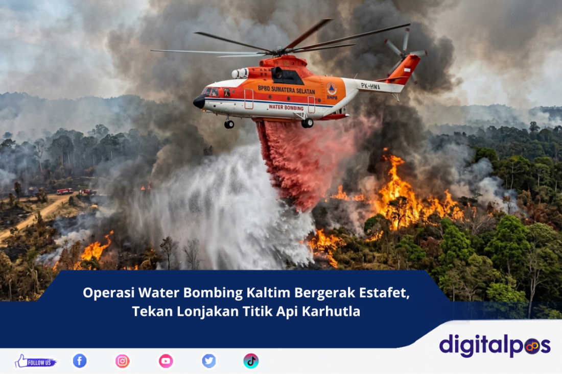 Operasi Water Bombing Kaltim Bergerak Estafet, Tekan Lonjakan Titik Api Karhutla