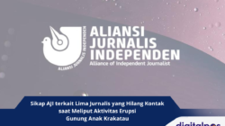 Sikap AJI terkait Lima Jurnalis yang Hilang Kontak saat Meliput Aktivitas Erupsi Gunung Anak Krakatau
