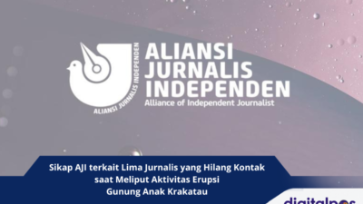 Sikap AJI terkait Lima Jurnalis yang Hilang Kontak saat Meliput Aktivitas Erupsi Gunung Anak Krakatau