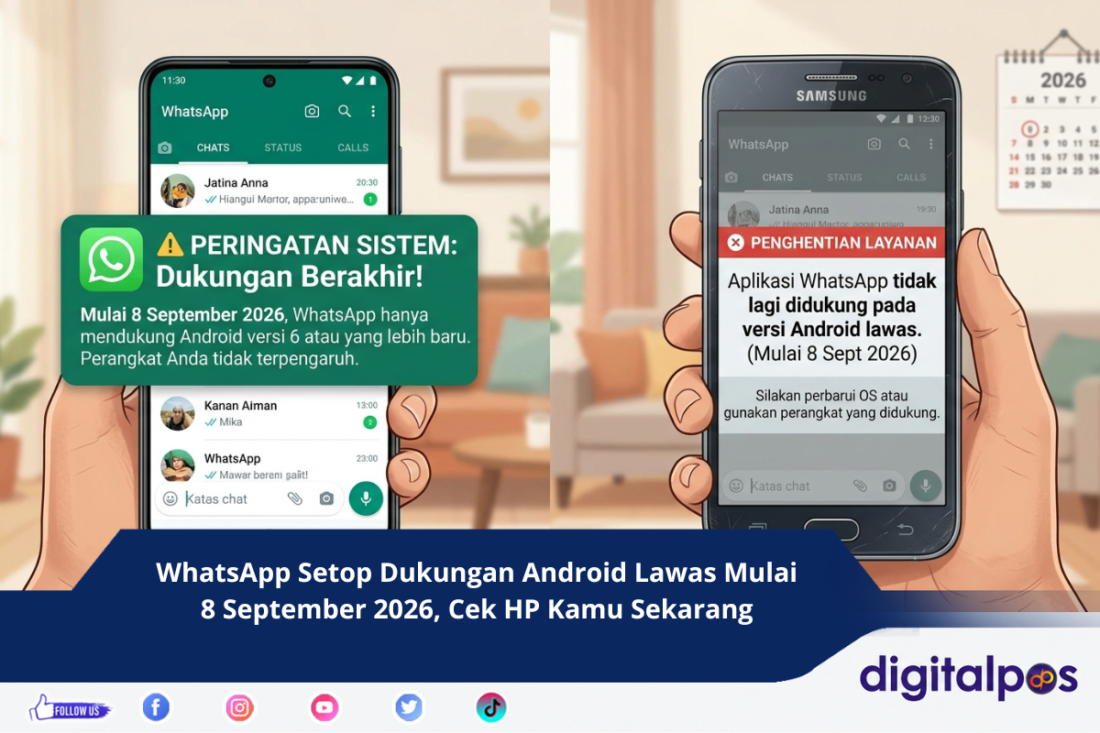 WhatsApp Setop Dukungan Android Lawas Mulai 8 September 2026, Cek HP Kamu Sekarang