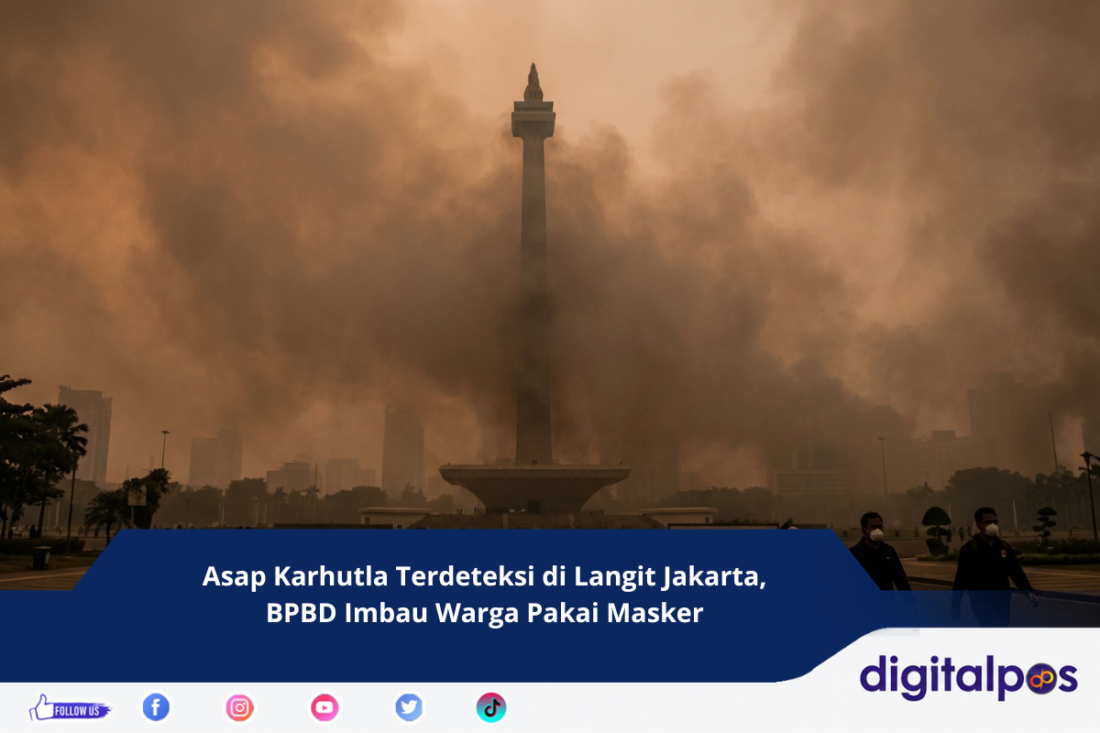 Asap Karhutla Terdeteksi di Langit Jakarta, BPBD Imbau Warga Pakai Masker (1)