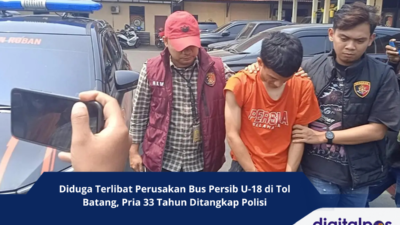 Diduga Terlibat Perusakan Bus Persib U-18 di Tol Batang, Pria 33 Tahun Ditangkap Polisi
