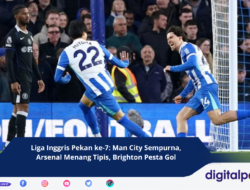 Liga Inggris Pekan ke-7: Man City Sempurna, Arsenal Menang Tipis, Brighton Pesta Gol