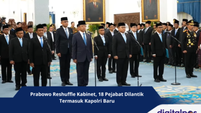 Prabowo Reshuffle Kabinet, 18 Pejabat Dilantik Termasuk Kapolri Baru