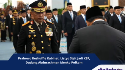 Prabowo Reshuffle Kabinet, Listyo Sigit Jadi KSP, Dudung Abdurachman Menko Polkam
