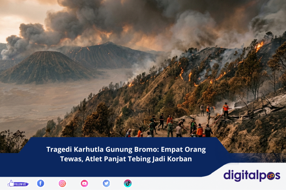 Tragedi Karhutla Gunung Bromo Empat Orang Tewas, Atlet Panjat Tebing Jadi Korban